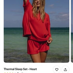 Daily Drills Red Thermal Sleep Set